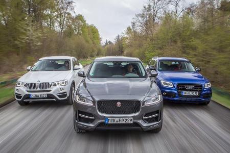 Audi SQ5 3.0 TDI, BMW X4 xDrive 35d, Jaguar F-Pace 30d Audi SQ5 3.0 TDI, BMW X4 xDrive 35d, Jaguar F-Pace 30d