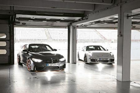 BMW M4 GTS, Porsche 911 GT3, Frontansicht
