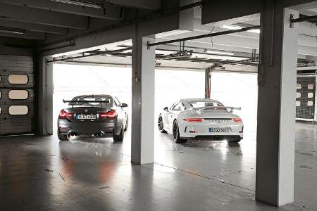 BMW M4 GTS, Porsche 911 GT3, Heckansicht