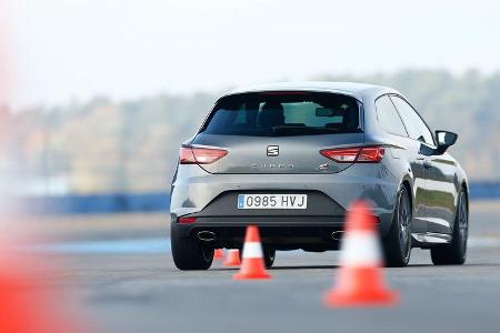 Seat Leon Cupra 280, Heckansicht, Slalom