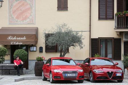 Alfa Romeo Giulia, Audi A4, Frontansicht