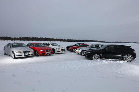 Auf der unweit der nordfinnischen Stadt Rovaniemi gelegenen Snow Rallye Rings durften die sieben Sportmodelle in vier Diszip...