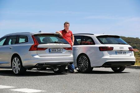 Volvo V90, Audi A6 Avant, Fahrvergleich, AMS 1316