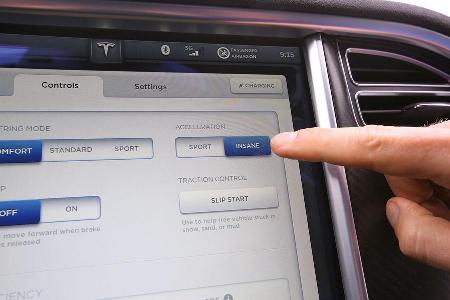 Tesla Model S P85D, Touchscreen, Bildschirm