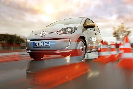 VW E-Up, Frontansicht, Bremstest