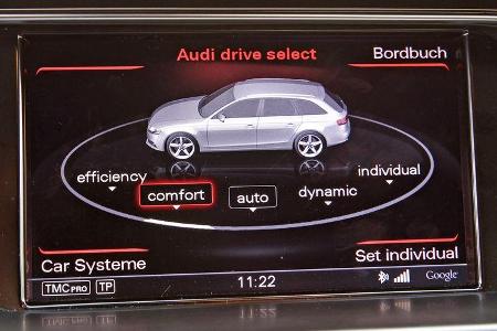 Audi A4 Avant 3.0 Quattro, Bildschirm, Fahreinstellung
