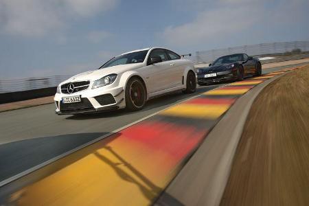 Chevrolet Corvette Z06, Mercedes C 63 AMG Black Series, Frontansicht