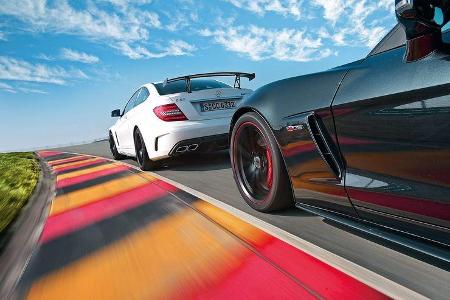 Chevrolet Corvette Z06, Mercedes C 63 AMG Black Series, Seitenlinie