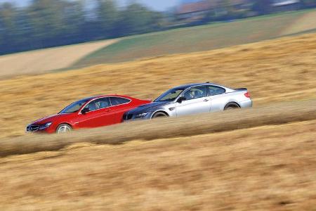 BMW M3 Coupe Competition, Mercedes C 63 AMG Performance Package, Seitenansicht