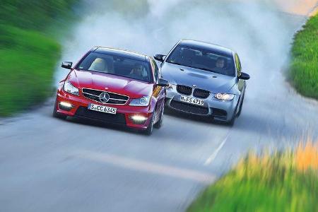BMW M3 Coupe Competition, Mercedes C 63 AMG Performance Package, Frontansicht