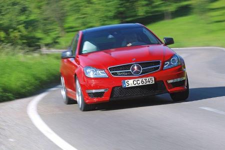 Mercedes C 63 AMG Performance Package, Front, Kurvenfahrt