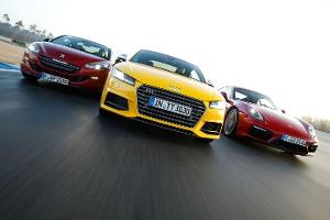 Audi TTS, Peugeot RCZ R, Porsche Cayman GTS