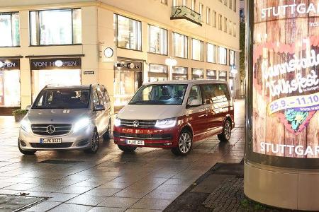 Mercedes V 250 d Lang, VW T6 Multivan 2.0 TDI, Frontansicht