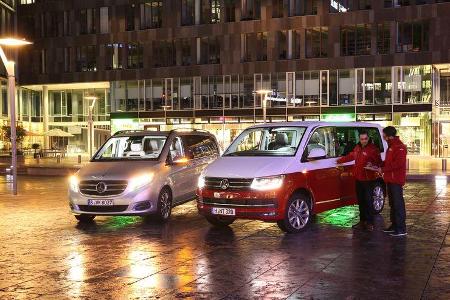 Mercedes V 250 d Lang, VW T6 Multivan 2.0 TDI,