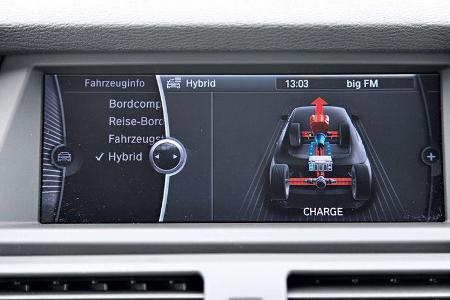 BMW X6 Active Hybrid, Anzeige, Rückfluss