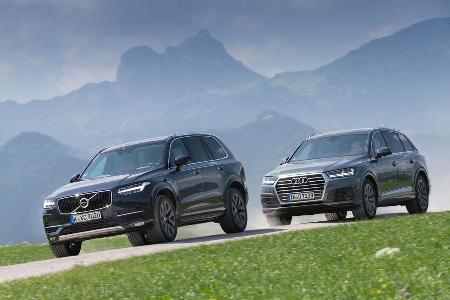 Audi Q7 3.0 TDI Quattro, Volvo XC90 D5, Frontansicht