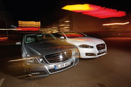 Jaguar XF 2.2 D, Mercedes E 220 CDI