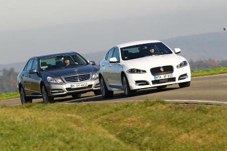 Jaguar XF 2.2 D, Mercedes E 220 CDI