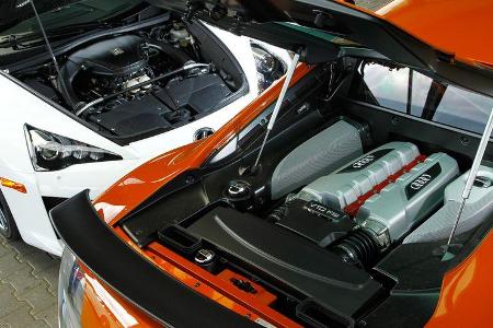 Audi R8 GT, Lexus LFA, Motor