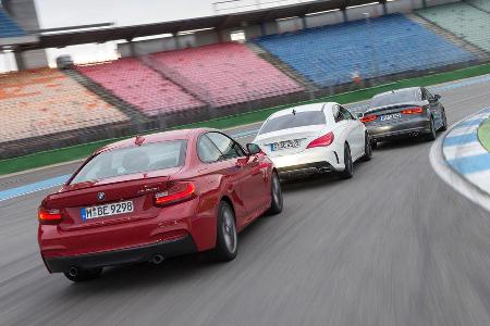 Audi S3 Limousine, BMW M235i, Mercedes CLA 45 AMG 4MATIC, Heck