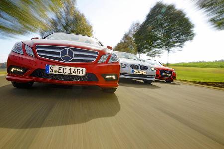 Mercedes E 350 Cabriolet, BMW 335i Cabriolet, Audi Cabriolet 3.0 TFSI Quattro, Khlergrill