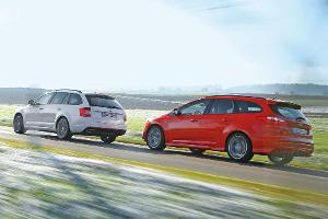 Ford Focus ST Turnier vs. Skoda Octavia RS im Test