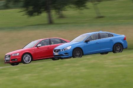 Audi S4 3.0 TFSI, Volvo S60 T6 Polestar, Seitenansicht