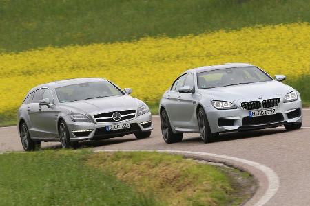 BMW M6 Gran Coup, Mercedes CLS 63 AMG Shooting Brake, Frontansicht
