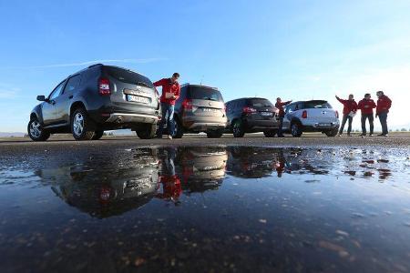 Dacia Duster, Mini Countryman, Skoda Yeti, Suzuki SX4 S-Cross