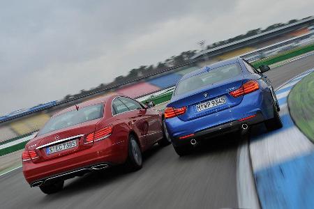 BMW 435i Coup, Mercedes E 400 Coup, Heckansicht