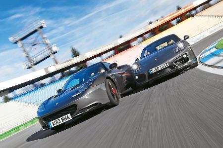 Lotus Evora S Sports Racer, Porsche Cayman S, Frontansicht
