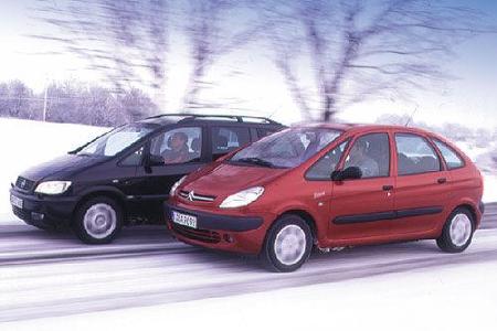 Doppeltest Citroën Xsara Picasso 1.8i 16 V gegen Opel Zafira 1.8 16 V Doppeltest Citroën Xsara Picasso 1.8i 16 V gegen Opel Zafira 1.8 16 V