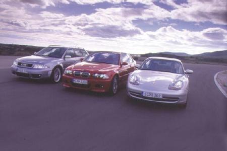 Audi RS4 Kombi, BMW M3 Coupé, Porsche 911 Carrera