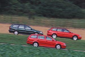 Audi A4 Avant 1.9 TDI, Skoda Octavia Combi TDI SLX, Volvo V40&nbsp;TD