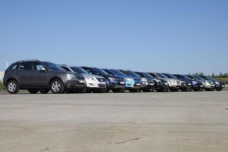Die Kandidaten: Renault Koleos, Nissan X-Trail, Peugeot 4007, Ford Kuga, Toyota RAV4, Opel Antara, ...