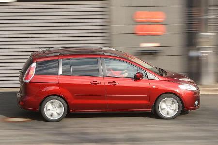 Mit 4,50 Meter Länge ist der Mazda 5 der Längste.