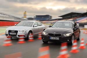 Audi A5 Sportback 2.0 TDI Ultra, BMW 418d Gran Coup, Frontansicht