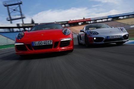 Porsche Cayman S, Porsche 911 Carrera S, Frontansicht