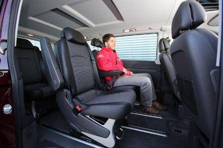 Mercedes Viano 2.0 CDI, Rücksitz, Beinfreiheit