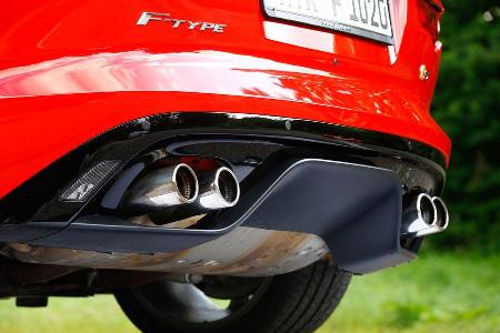 Jaguar F-Type V8 S, Auspuff, Endrohre