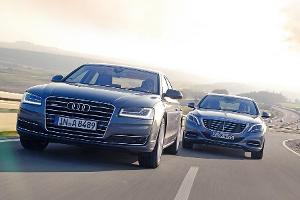 Mercedes S 350 Bluetec gegen Audi A8 3.0 TDI im Vergleich