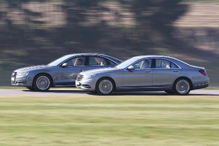 Audi A8 3.0 TDI Clean Diesel, Mercedes S 350 Bluetec, Seitenansicht