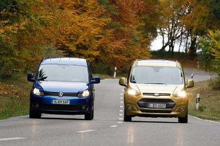 Ford Tourneo Connect, VW Caddy, Frontansicht