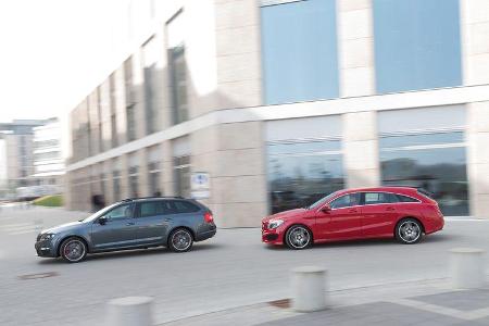 Mercedes CLA 250 Shooting Brake AMG Line, Skoda Octavia Combi RS 2.0 TS