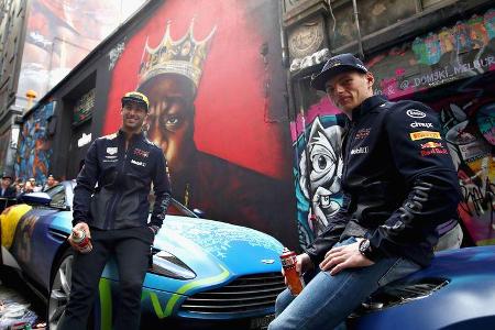 Ricciardo & Verstappen - Red Bull - Graffiti - Aston Martin - GP Australien 2018
