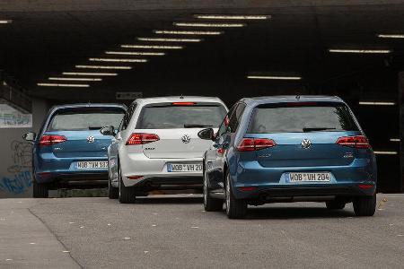 VW Golf 1.0 TSI Bluemotion, 1.2 TSI, 1.6 TDI, Heckansicht
