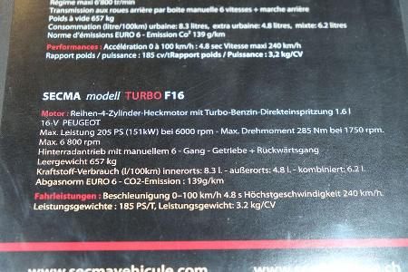 Autosalon Genf 2016 Exoten Secma F16 Turbo