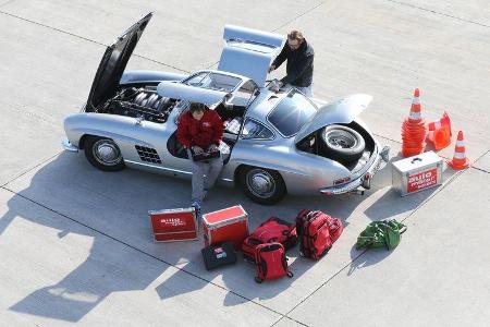 Mercedes 300 SL, Draufsicht, Ausrüstung