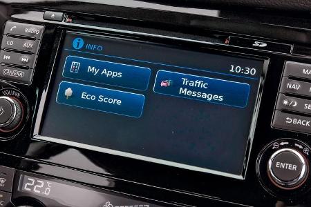 Nissan Qashqai, Anzeige, Infotainment