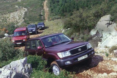 Jeep Grand Cherokee 4.7 V8, Land Rover Discovery 4.0 V8i, Toyota Land Cruiser 100 V8, Mercedes ML 430